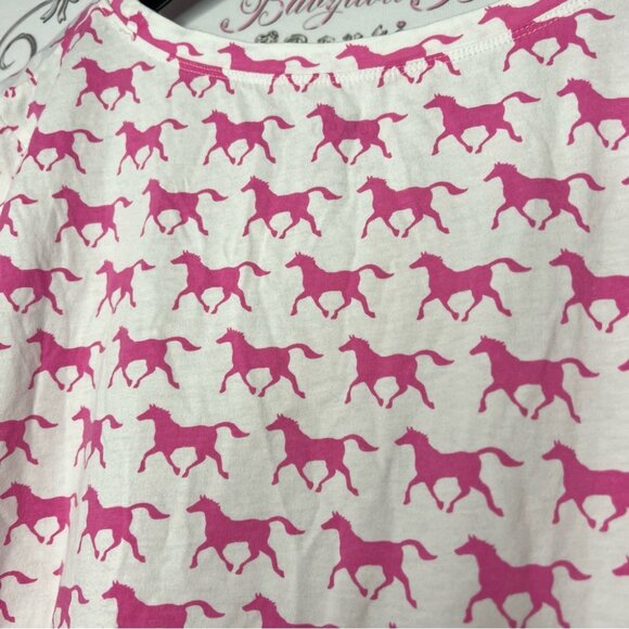 Victoria secret tshirt sport club horses racing bow ribbon π pearls rhinestone - Picture 8 of 9
